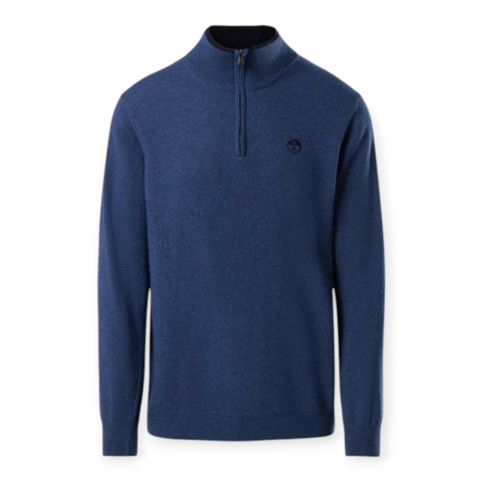 NORTH SAILS MAGLIONE MISTO CASHMERE E LANA CON MEZZA ZIP