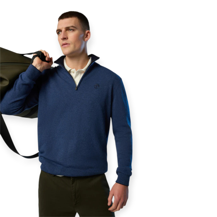 NORTH SAILS MAGLIONE MISTO CASHMERE E LANA CON MEZZA ZIP