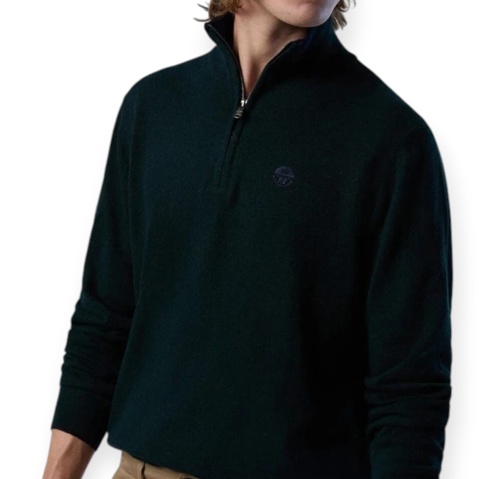 NORTH SAILS MAGLIONE MISTO CASHMERE E LANA CON MEZZA ZIP