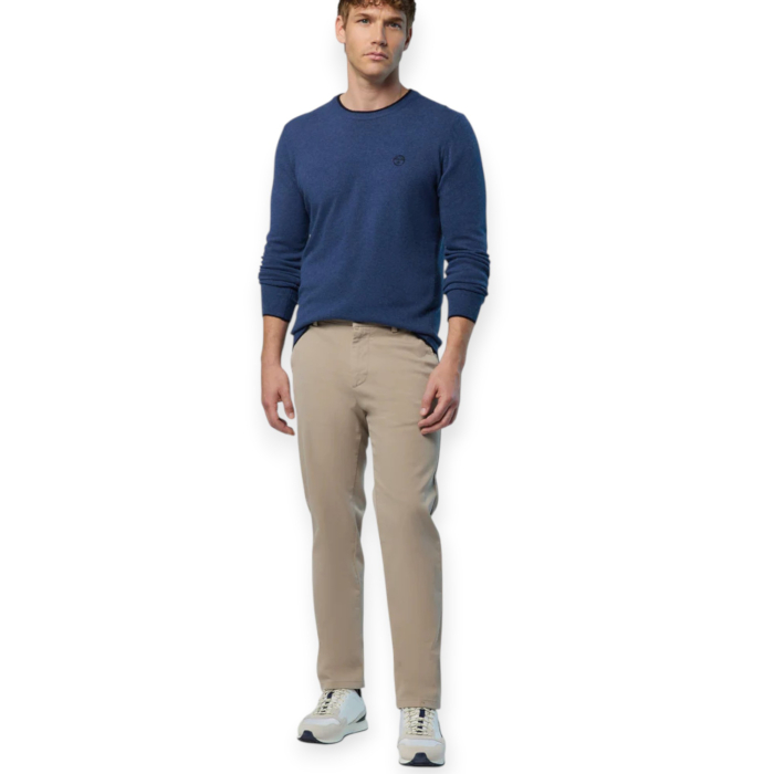 NORTH SAILS MAGLIONE GIROCOLLO UOMO LANA E CASHMERE CON LOGO RICAMATO