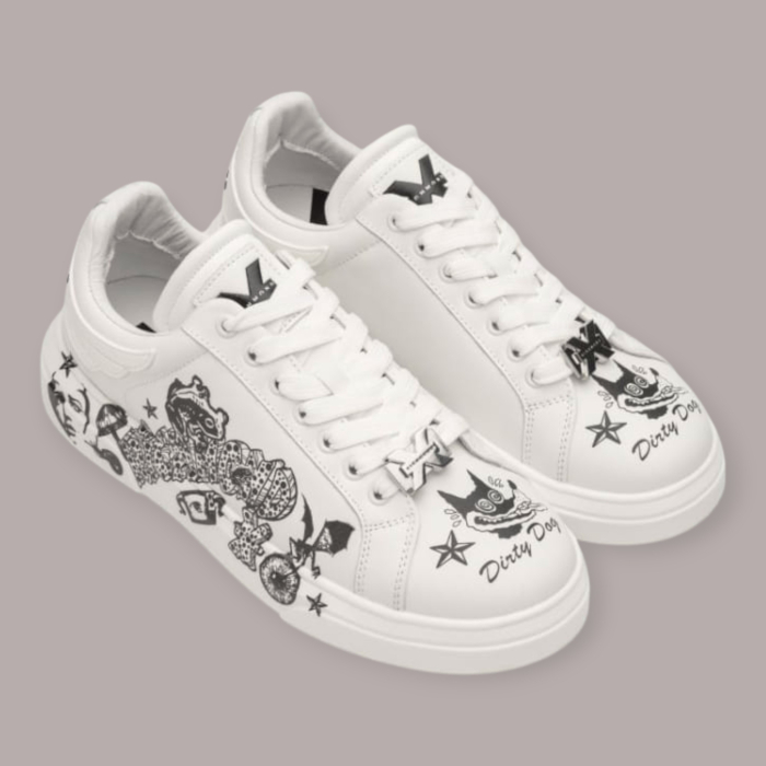 JOHN RICHMOND SNEAKERS UOMO CON GRAFFITI DIRTY DOG