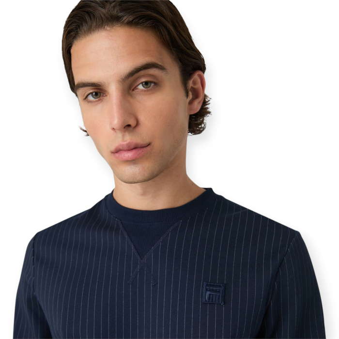 FILA FELPA GIROCOLLO BRERA REGULAR PINSTRIPED