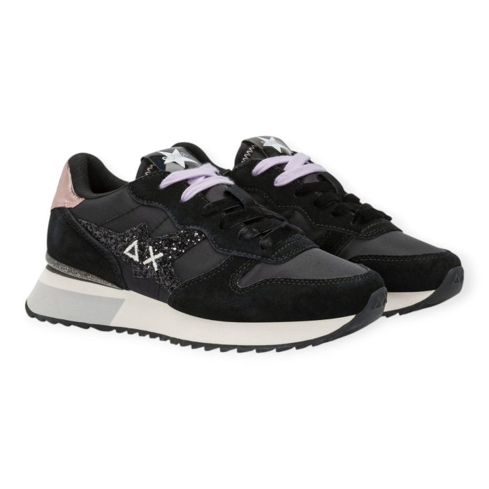 SUN 68 STARGIRL GLITTER LOGO SNEAKERS DONNA
