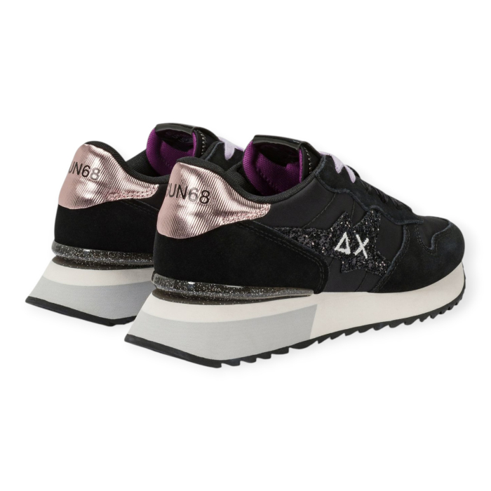 SUN 68 STARGIRL GLITTER LOGO SNEAKERS DONNA