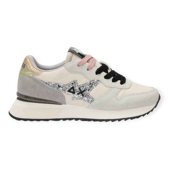 SUN 68 STARGIRL GLITTER LOGO SNEAKERS DONNA