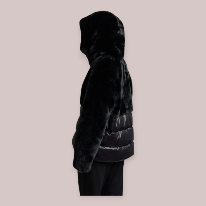 BLAUER GIUBBOTTO DONNA IN NYLON CON ECOPELLICCIA FANEVIL