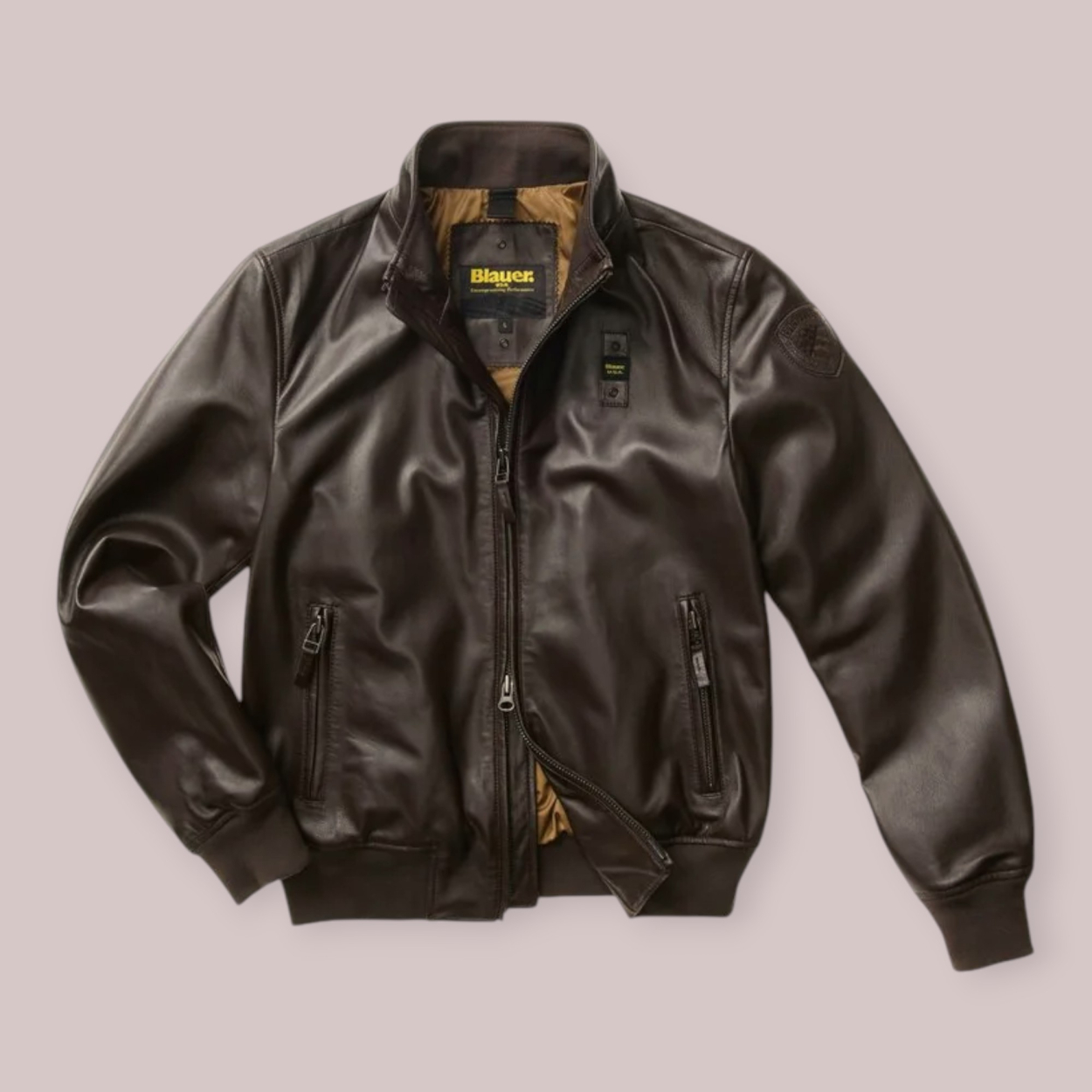 BLAUER BOMBER UOMO IN PELLE CONISTON