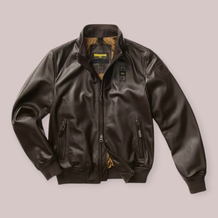 BLAUER BOMBER UOMO IN PELLE CONISTON